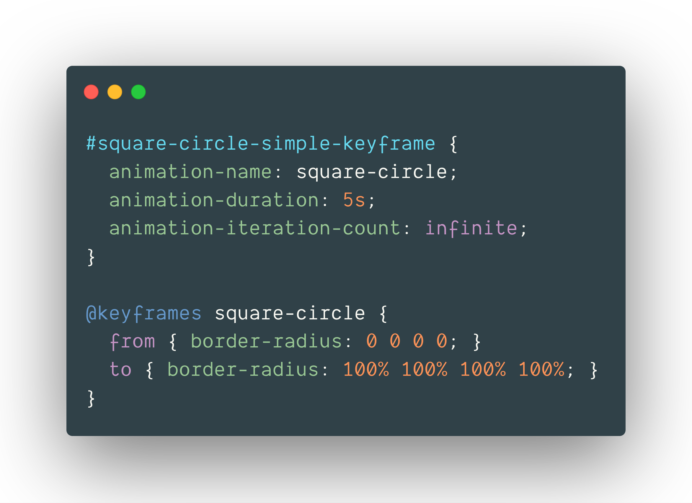 code for current slide animation